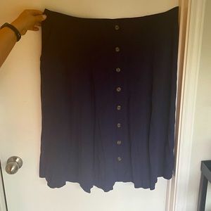 Button up midi skirt